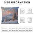 thumbnail image 5 of Orinice Snowy Mountain Trees Sunset Graphic Decorative Cushion Throw Pillow Cover for Home Living Room Sofa, Winter Style, 1PC 12x12in, 5 of 5