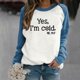 thumbnail image 1 of Ichuanyi Liquidación Fashion Fomen Women's Round Cuel Manga larga Swouse de sudadera impresa Tops ICHUANYI WER202308213856, 1 of 5