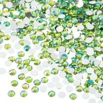 John Bead 2000-Piece 4mm (SS16) | Peridot AB Acrylic Round Flat Back Rhinestones