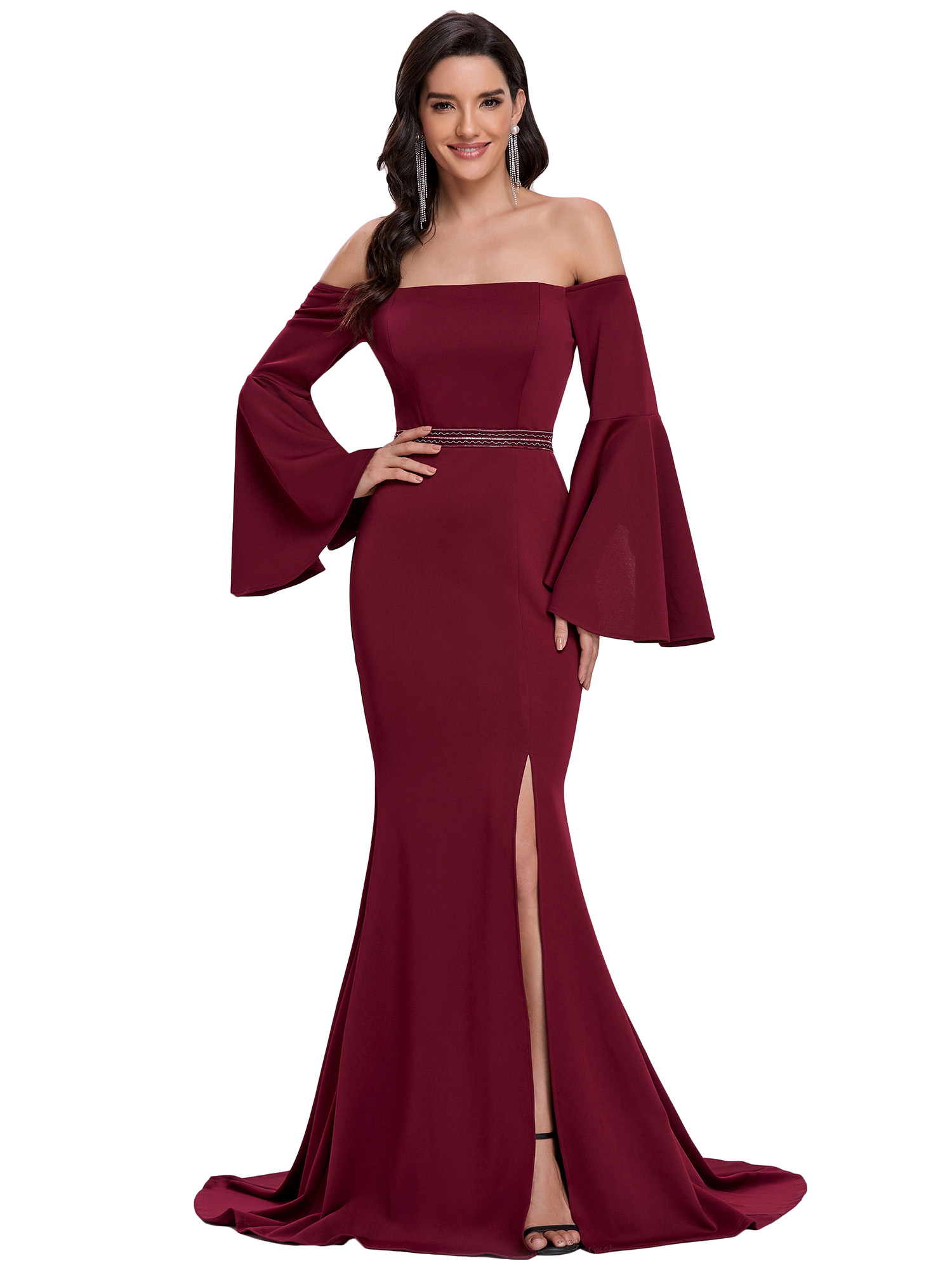 fishtail evening dress