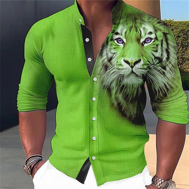 Camisa de solapa con botones y manga larga para hombre, moda urbana retro de verano, diseños de diseñador para hombre, ropa cómoda