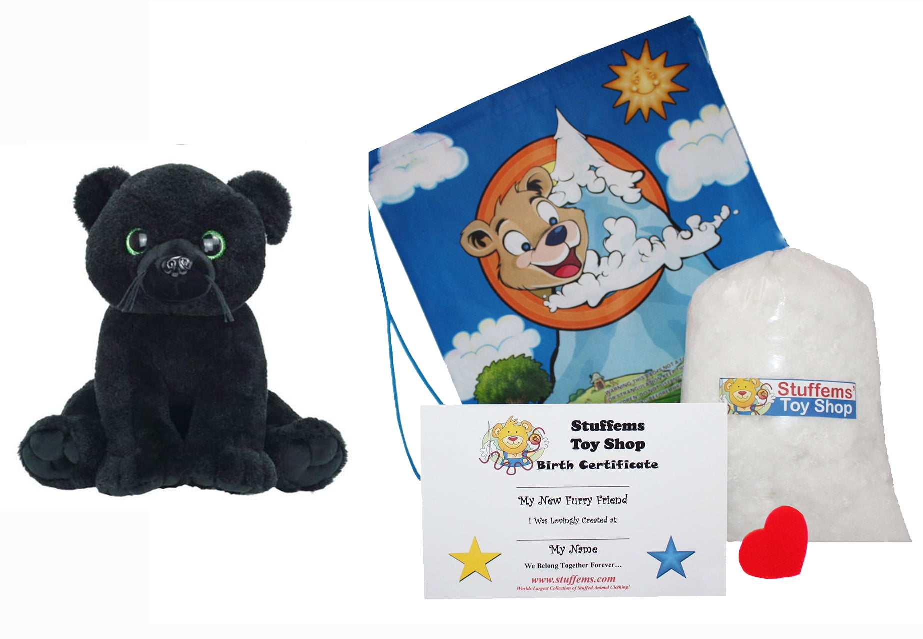 Make Your Own Stuffed Animal Cuddly Onyx the Black Panther Kit 16
