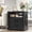 black, variant on 24 Inch Wide Farmhouse Nightstands with Charging Station, Nightstand with 2 Large Drawers, Rustic Wood End Table for Bedroom, White