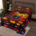 thumbnail image 2 of Erosebridal Fall Pumpkin Coverlet Set King,Animal Spider Bedding Set,Halloween Room Decorative,Ultra Soft,3 Pieces, 2 of 5