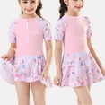 thumbnail image 2 of THDHVS Kids Swimsuits, Bathing Suits for Girls, Kid's Swimsuits Girls Swimsuits Middle-aged and Young Sun Protection Swimsuits Summer Swimsuits Pink 7-8 Years, 2 of 4