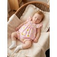 thumbnail image 6 of Cenuakty Toddler Baby Girls 2 Piece Outfits Adorable Heart Print Flying Sleeve Square Neck Tops and Shorts Set, 6 of 9