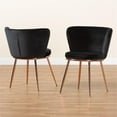 thumbnail image 2 of Bowery Hill Black and Rose Gold Finished Dining Chair (Set of 2), 2 of 7