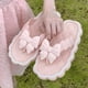 thumbnail image 5 of Chanclas de verano para mujer, para vacaciones en la playa, suaves, elásticas, elegantes, bonitas, con lazo, sandalias planas, color rosa 38/39, 5 of 15