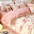 thumbnail image 6 of Jolusere Pink Bowknot Girls Comforter Set Twin Size, 3 Pieces Bows Princess Style Bedding Set for Kids Girls, 6 of 8