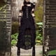 thumbnail image 4 of Falda estilo punk rock steampunk de encaje negro para mujer, vestido irregular, disfraz de cosplay (XXL), 4 of 5