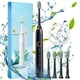 thumbnail image 1 of Cepillos de dientes manuales, extra suaves, con 5 cabezales y 5 modos de limpieza, resistente al agua IPX7. Cepillo de dientes eléctrico nuevo., 1 of 5