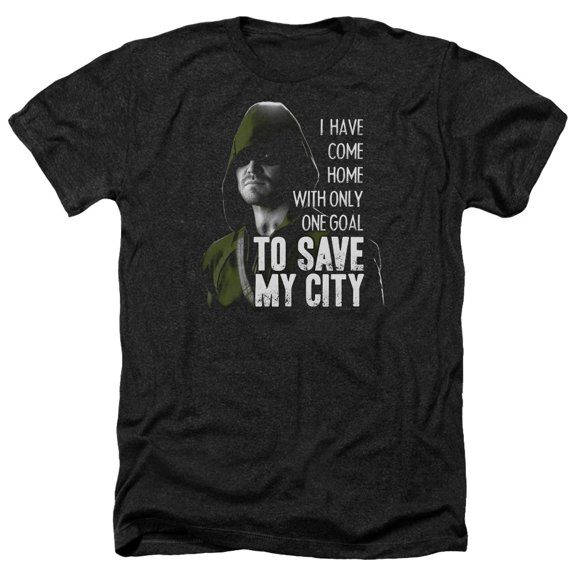 Arrow - Save My City - Heather Short Sleeve Shirt - Large