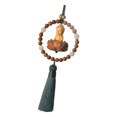 thumbnail image 1 of Almencla Buddha Statue Car Rearview Mirror Charm Pendant with Tassel Feng Shui Decor Green, 1 of 8