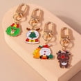 thumbnail image 4 of LLavero de árbol de Navidad esmaltado de dibujos animados, colgante de ciervo y alce para llavero de coche, decoración de bolso, dijes DIY, regalos X'mas, 4 of 4