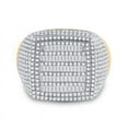 thumbnail image 2 of Solid 10K Yellow Gold Baguette Real Natural Diamond Mens Square Anniversary Ring 2 Carat - Size - 10.5 ( 2.00 Cttw ), 2 of 5