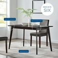 thumbnail image 2 of Modway Oracle 47" Rectangle Modern Wood Dining Table in Cappuccino, 2 of 6