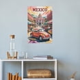 thumbnail image 4 of Mexico City Vintage City Travel Poster with Warm Watercolor Tones And Historical Beauty Canvas Poster, 4 of 8