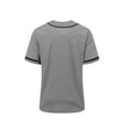 thumbnail image 6 of qolati Boys Girls Baseball T-Shirts Soft Summer Short Sleeve Button Down Shirts Loose Hip Hop Sport Shirt Tops for Kids Size 3-15 Years, 6 of 7