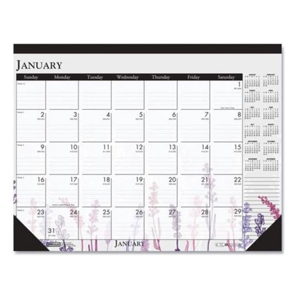 Wild Flowers Calendar Desk Pad Calendar, Assorted Color