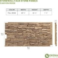 thumbnail image 2 of Ekena Millwork 45 3/4"W x 24 1/2"H x 1 1/4"D Canyon Ridge Stacked Stone, EverStone Faux Stone Siding Panel, Fall Bank, 2 of 9