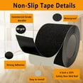 thumbnail image 2 of Kaskawise 4" x 35Ft Heavy Duty Anti Slip Tape for Stairs Outdoor/Indoor Waterproof Grip Tape Safety Non Skid Roll for Stair Steps Traction Tread Staircases Non Slip Strips Black, 2 of 7