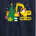 thumbnail image 3 of Instant Message - Santa Excavator Christmas Presents - Toddler & Youth Crewneck Fleece Sweatshirt, 3 of 6