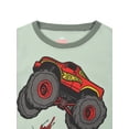 thumbnail image 4 of WIBACKER Cool Summer 100% Viscose Boys Monster Truck Pajamas Set Toddler Kids Soft Short Sleeve Tee and Shorts PJs Set Sleepwear 2 Pieces, 4 of 10