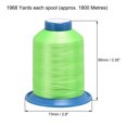thumbnail image 4 of Uxcell 1968 Yards 150D/0.25mm Extra Strong Bonded Polyester Threads (Lawn Green, 2 Pack), 4 of 7