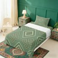 thumbnail image 2 of Erosebridal Aztec Aesthetic Twin Sheet Sets, Green Bedding, 3pcs 1 Flat Sheet, 1 Fitted Sheet and 1 Pillowcase, 2 of 5