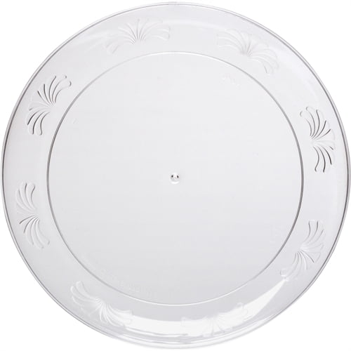 Designerware WNA Comet 6" Floral Rim Disposable Clear Plate DWP6180