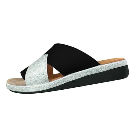 

Shpwfbe Slippers For Women Thick Bottomed Sandal Shoes Wedge Heel Sandals Clip Toe Summer Beach Shoes Slippers For Women Indoor And Outdoor Womens Slippers