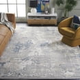 thumbnail image 2 of SAFAVIEH Whisper Bryon Abstract Area Rug, Grey/Blue Ivory, 8' x 10', 2 of 8
