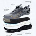 thumbnail image 4 of Rotating Button New Safety Shoes Men Anti-smash Anti-puncture Work Shoes Fashion Men Sport Shoes Security Protective Boots Men, 4 of 5