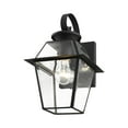 thumbnail image 5 of Livex Lighting Westover 1-Light Brass Outdoor Wall Lantern in Black, 5 of 16