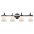thumbnail image 4 of Aspen Creative 62067, Three-Light Metal Bathroom Vanity Wall Light Fixture, 30 1/2" Wide, Transitional Design in Rustic Pewter with White Opal Glass Shade, 4 of 6