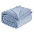 thumbnail image 1 of Manta para cama, forro polar, tamaño king, franela azul claro, 1 of 9