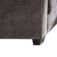 thumbnail image 3 of Bram 59 Inch Loveseat, Soft Velvet Upholstery and Pillow Top Armrests, Gray, 3 of 5