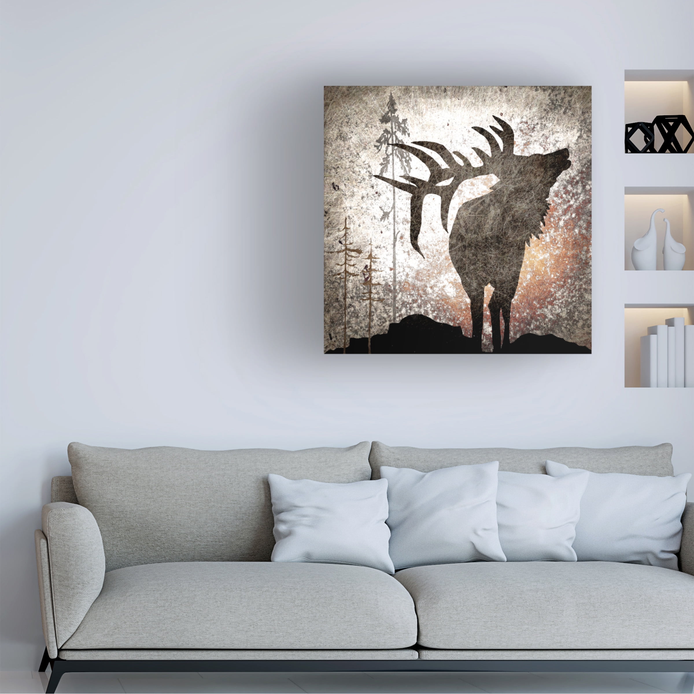 LightBoxJournal 'Calling Elk' Canvas Art