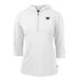 thumbnail image 2 of Women's Cutter & Buck White Washington Commanders  DryTec Virtue Eco Pique Recycled 3/4-Sleeve Half-Zip Pullover Hoodie, 2 of 3