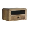 thumbnail image 4 of Artisan Furniture Solid Wood Chunky Oak-ish Floating Bedside, 4 of 9