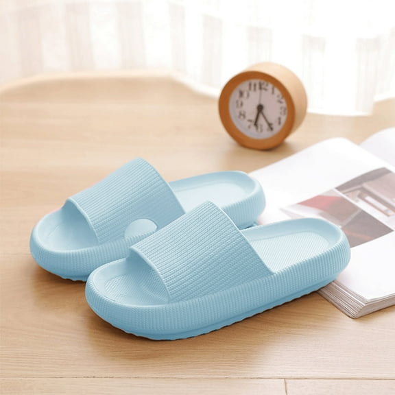 Cloud Slide Sandal for Women and Men, Pillow Slippers Thicken Sole Slide, Shower Bathroom Slides Sandals, Slides Super Comfy Soft Foam Slip-Resistant Slides