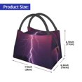 thumbnail image 2 of Fotbe Thunderstorm Violet Purple Bolsa Térmica Portátil con Estampado, Bolsa de Entrega de Alimentos Aislada, Bolsa Reutilizable de Gran Capacidad para Comidas y Supermercado, 2 of 6