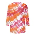 thumbnail image 5 of Oalirro Orange Ladies Tops Round Neck Three-Quarter Sleeve Top L, 5 of 6