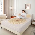 thumbnail image 4 of Manfei Teens Boho Mandala Full Size Sheets 4-Piece,Hippie Floral Breathable Bed Sheets,Exotic Style Lightweight Sheet Sets,Ultra Soft Home Decor, 4 of 7