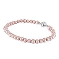 thumbnail image 2 of Sophisticated String of Pink Pearls and Sterling Silver Magnetic Clasp Bracelet, 2 of 5