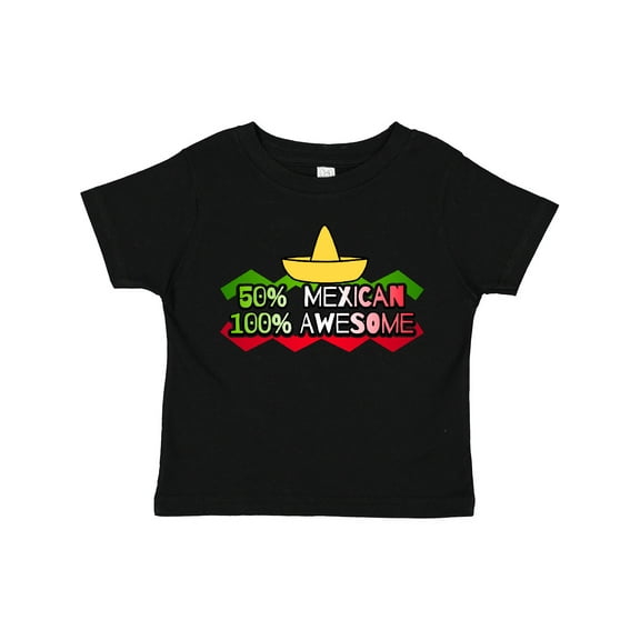 Inktastic 50% Mexican 100% Awesome Boys or Girls Toddler T-Shirt