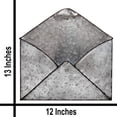 thumbnail image 4 of HTOOQ Galvanized Metal Envelope Holder, Wall Mount Letter Basket, Tin Rustic Vintage Decorative Style, 1 Pack, 4 of 7
