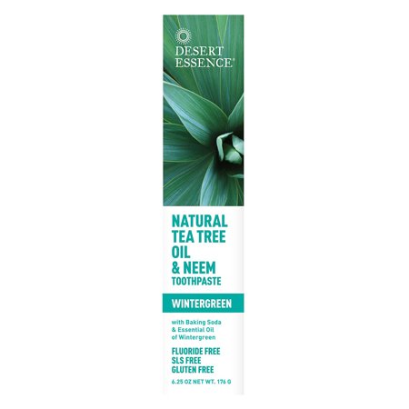 Desert Essence Tea Tree Oil And Neem Toothpaste Wintergreen -- 6.25 Oz