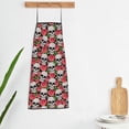 thumbnail image 5 of Naloa 1Pack Adjustable Bib Apron Waterdrop Resistant Cooking Kitchen Aprons for Women Men Chef, Skull and Roses Print, 5 of 5