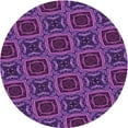 thumbnail image 1 of Ahgly Company Machine Washable Indoor Round Transitional Purple Iris Purple Area Rugs, 6' Round, 1 of 7